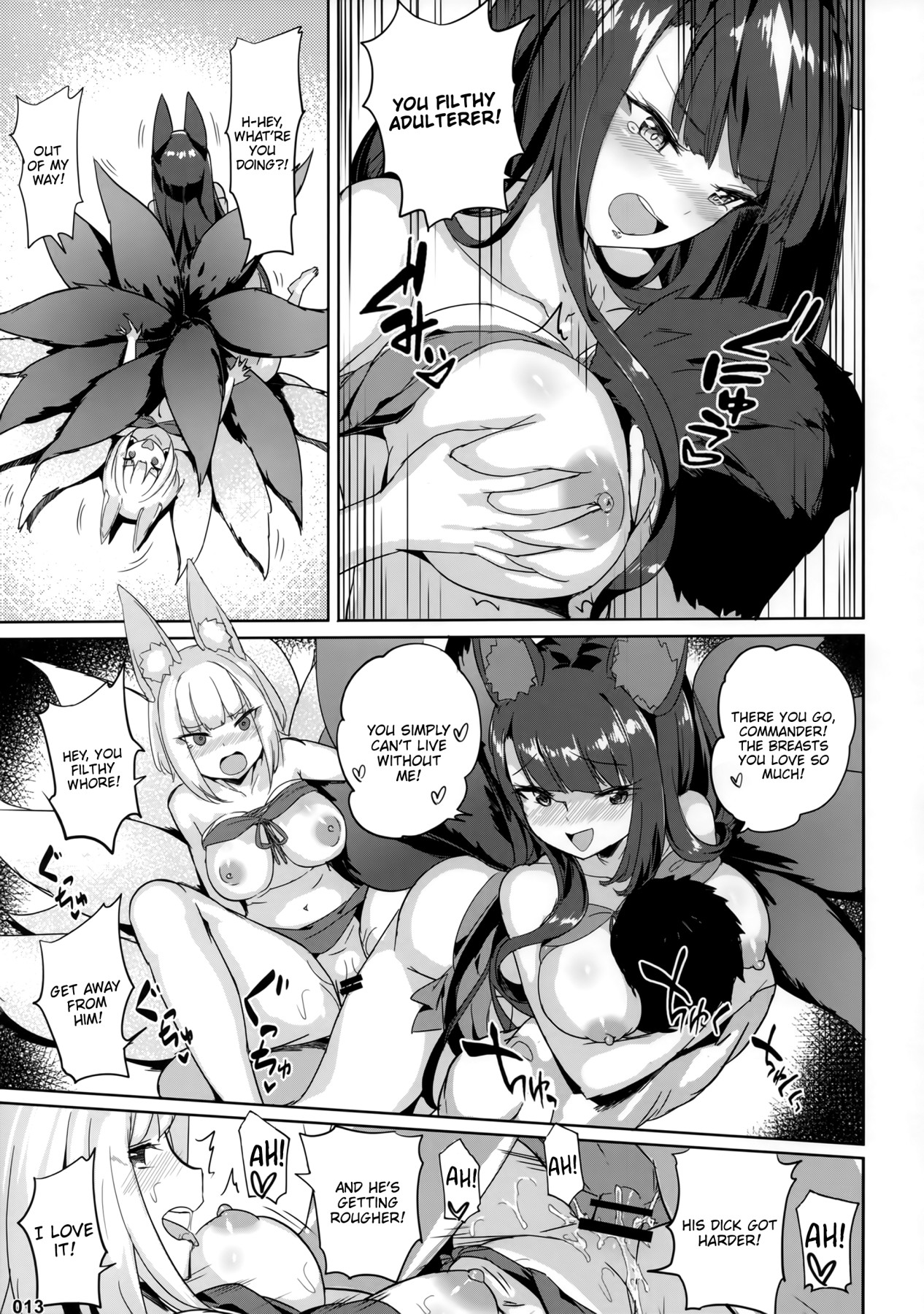 Hentai Manga Comic-Akagi Kaga Threesome-Read-14